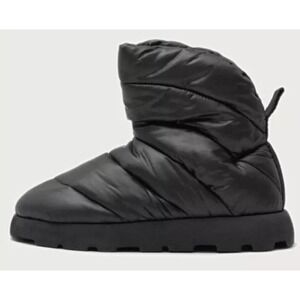 Piumestudio Luna Black Pillow Boot Womens 36 Evereve Ankle Bootie Vegan New 5